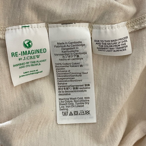 💥Final Price💥 J. CREW Cotton Long Sleeve M in Oatmeal - Picture 5 of 5